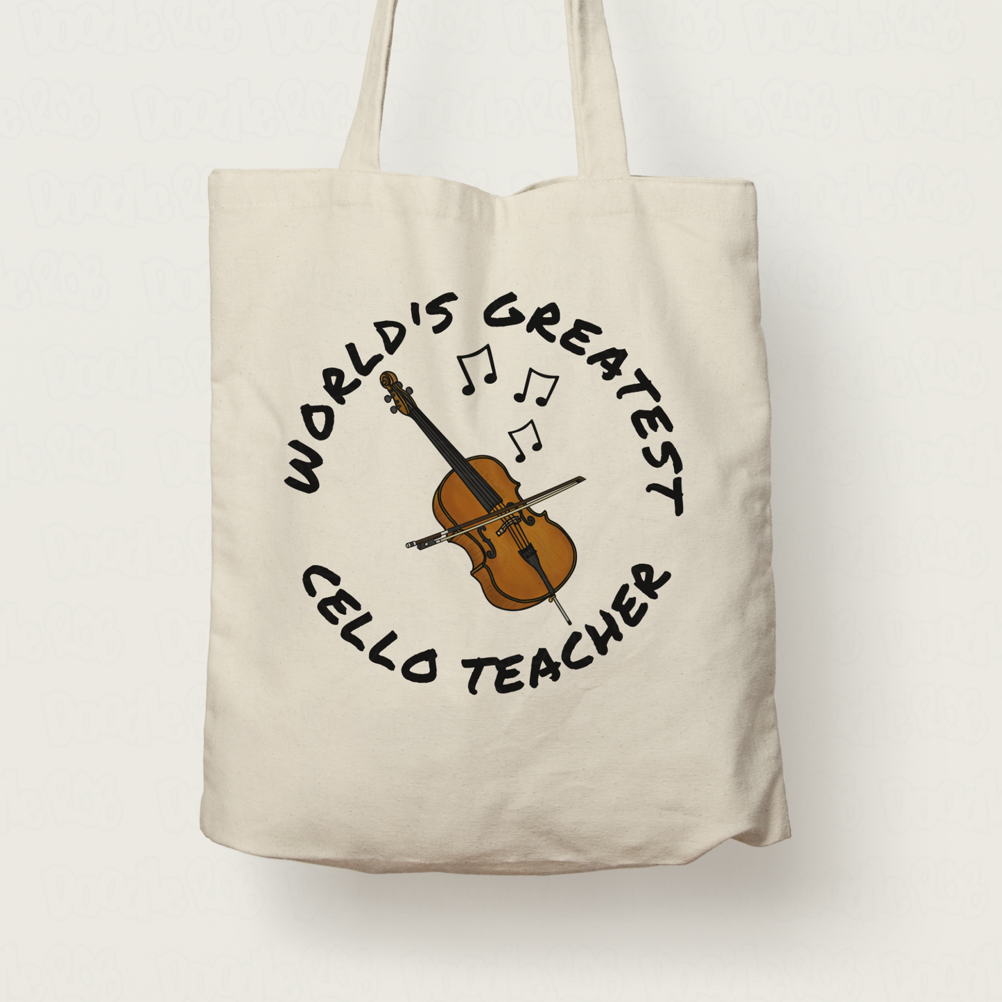 Cello Teacher Tote Bag - World's Greatest Cello Teacher - Gift For Cellist (USA)