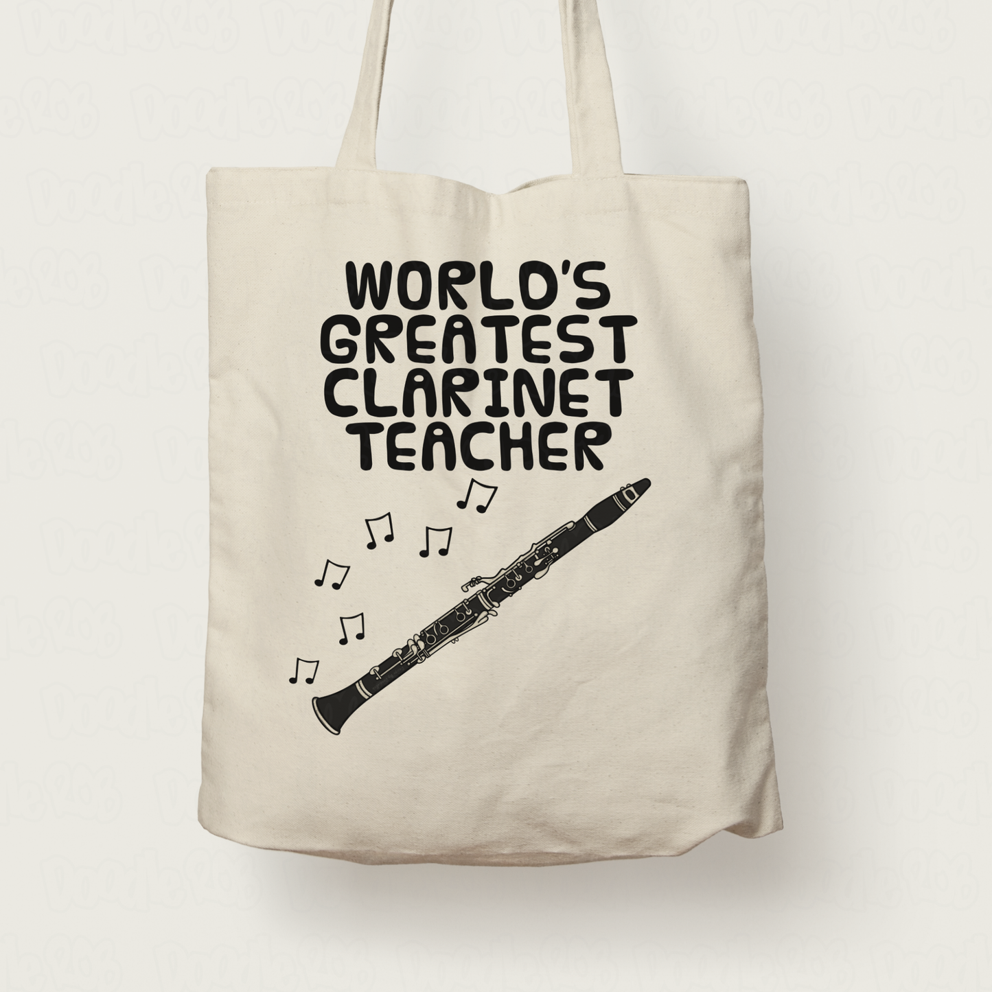 Clarinet Teacher Tote Bag - World's Greatest Clarinet Teacher - Gift For Clarinetist