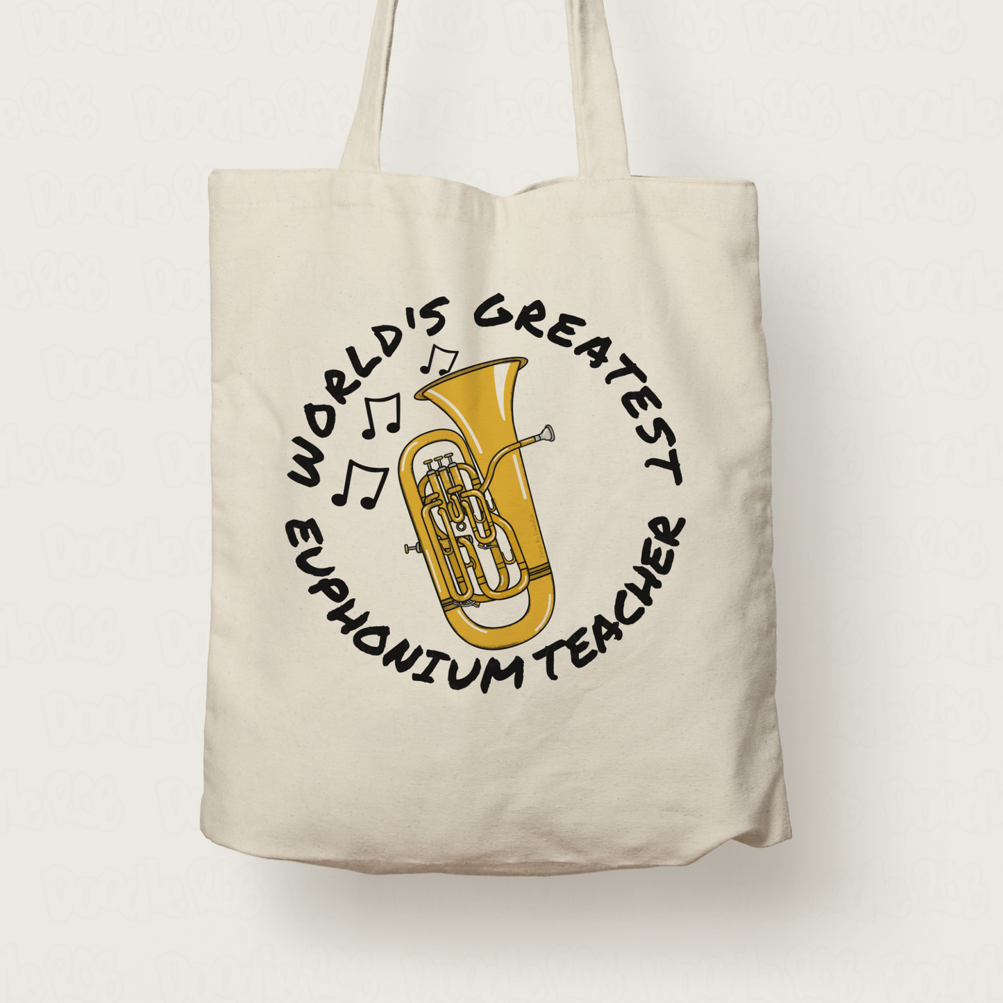 Euphonium Tote Bag - World's Greatest Euphonium Teacher - Brass Musician Gift
