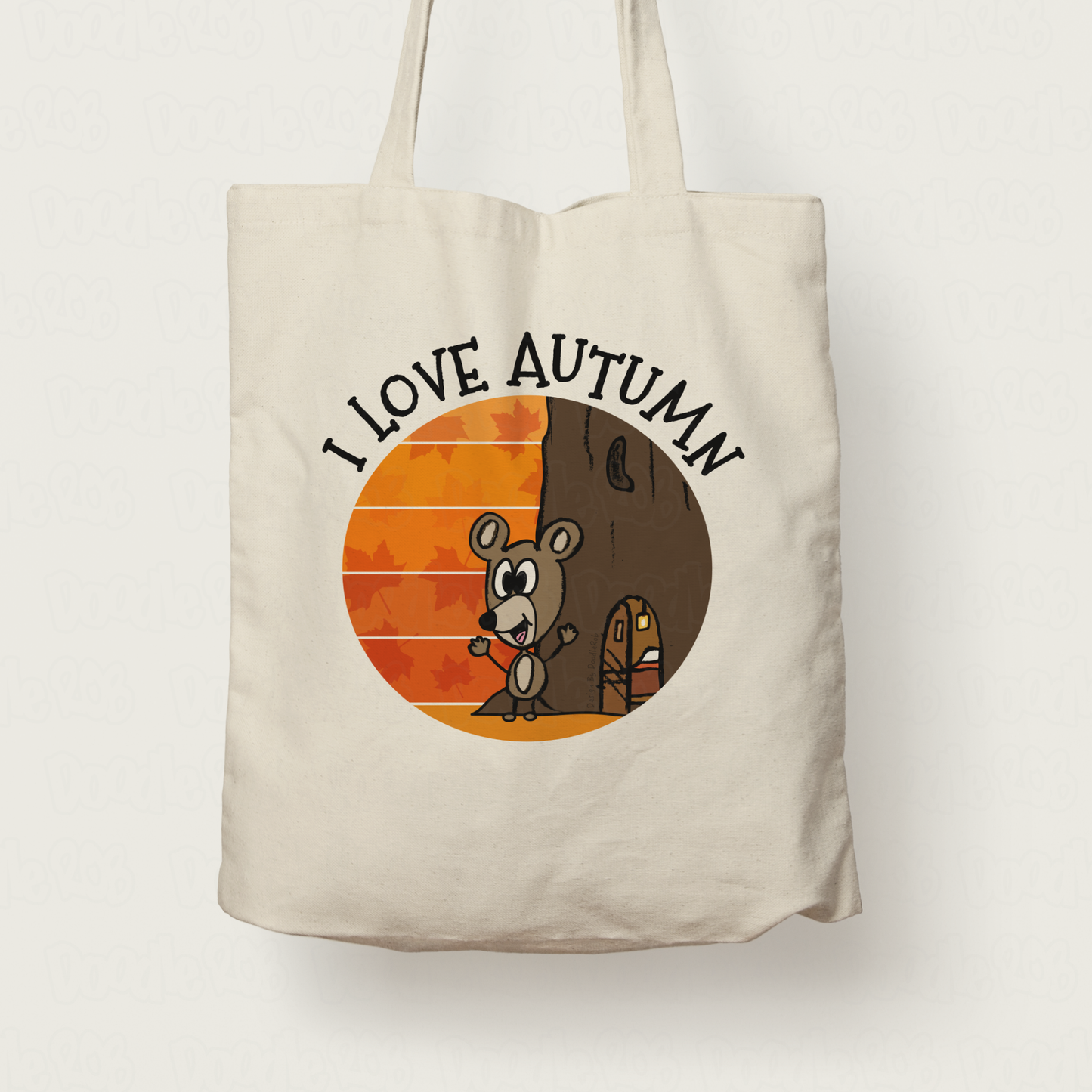 Autumn Mouse Tote Bag - I Love Autumn - Gift For Wildlife Lover