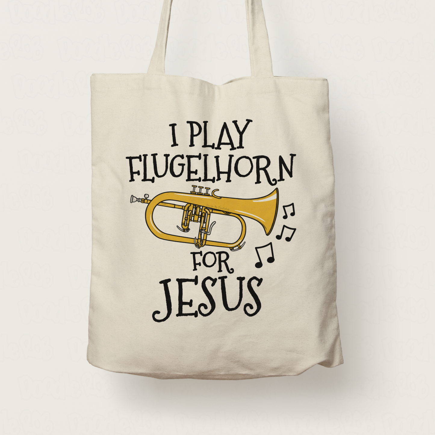 Christian Flugelhorn Tote Bag - I Play Flugelhorn For Jesus - Church Brass Musician Gift