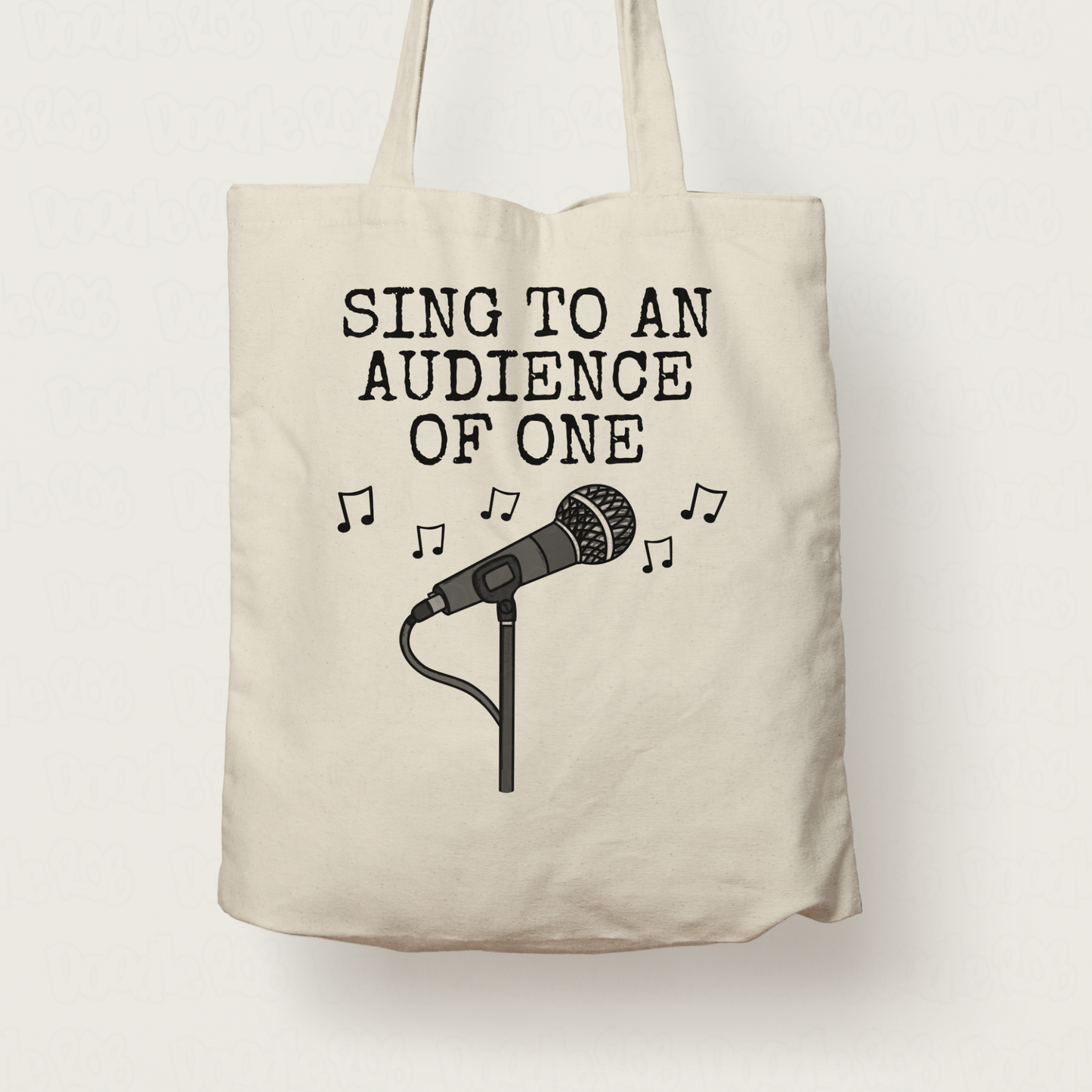 Church Singer Tote Bag - I Sing To An Audience Of One - Worship Musician Gift
