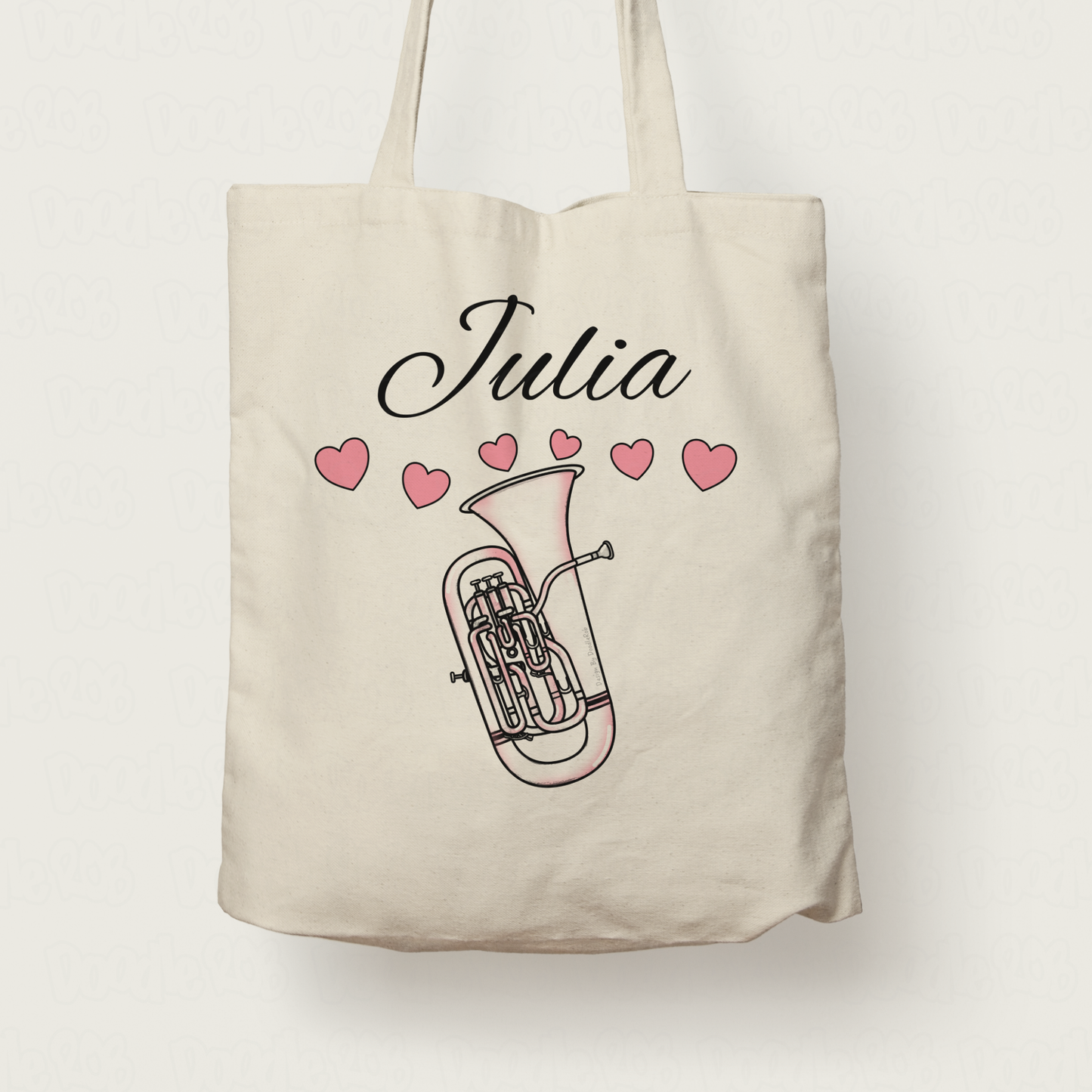 Euphonium Wedding Personalised Tote Bag - Brass Musician Custom Gift
