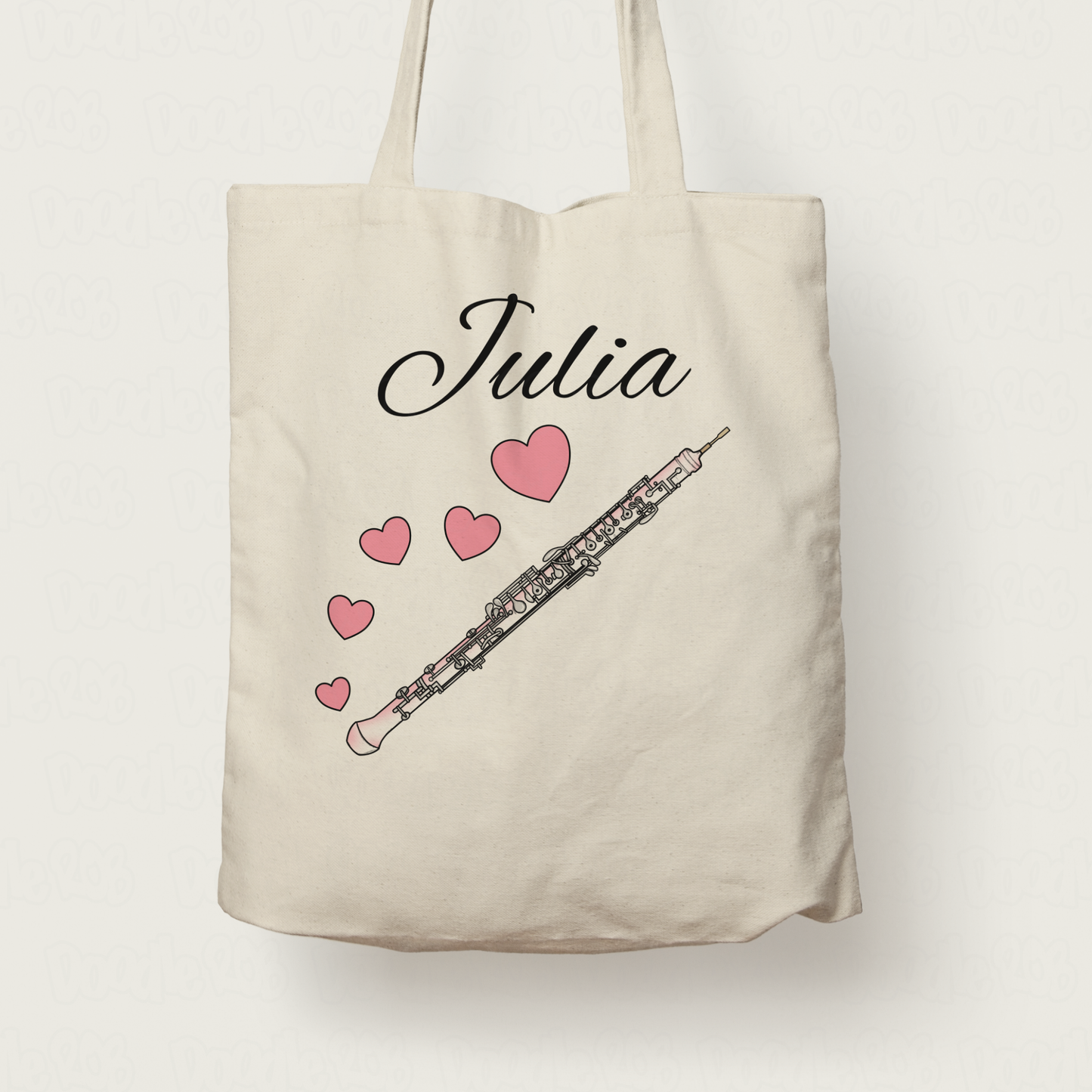 Oboe Wedding Personalised Tote Bag - Oboist Woodwind Musician Custom Gift