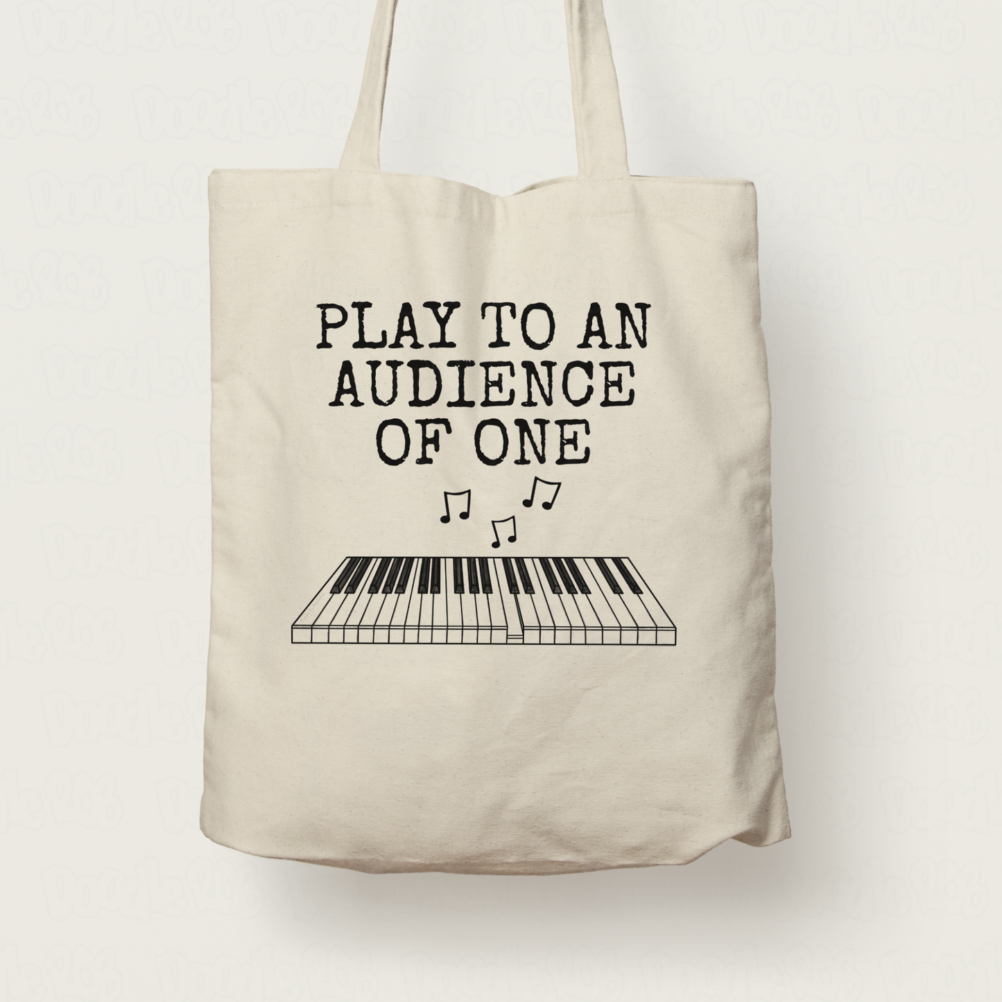 Church Pianist Tote Bag - I Play To An Audience Of One - Worship Keyboard Player Gift