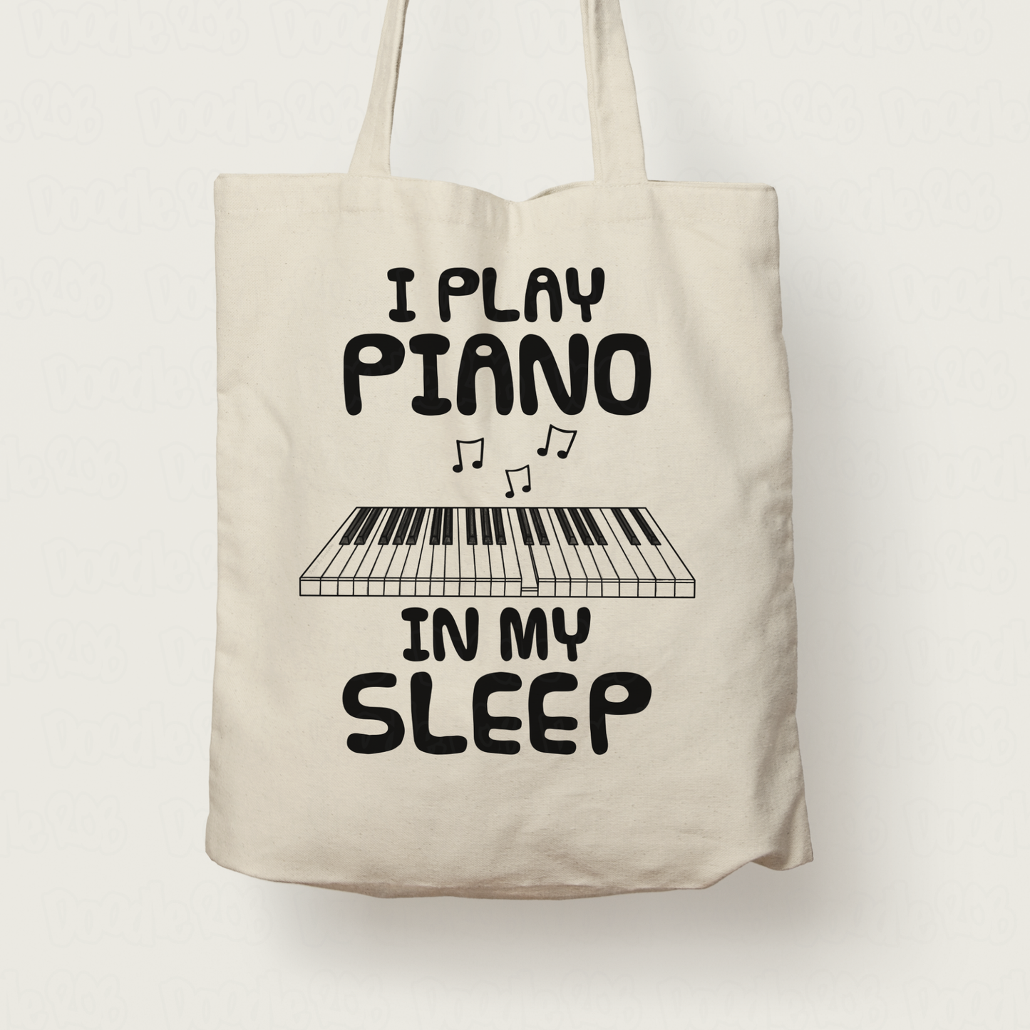 Funny Piano Tote Bag - I Play Piano In My Sleep - Pianist Musician Gift