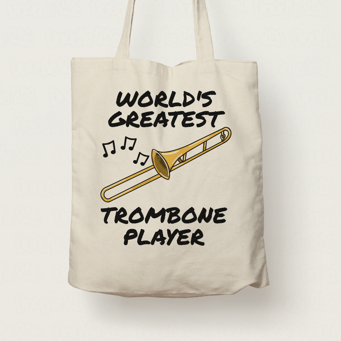 Trombone Tote Bag - World's Greatest Trombone Player - Gift For Trombonist