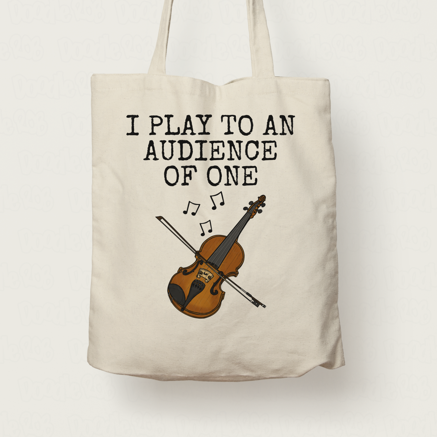 Worship Violin Tote Bag - I Play To An Audience Of One - Church Violinist Gift