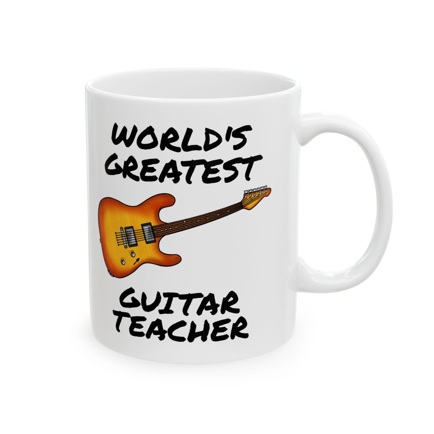 Guitar Teacher Mug - World's Greatest Guitar Teacher - Gift For Electric Guitarist (USA)