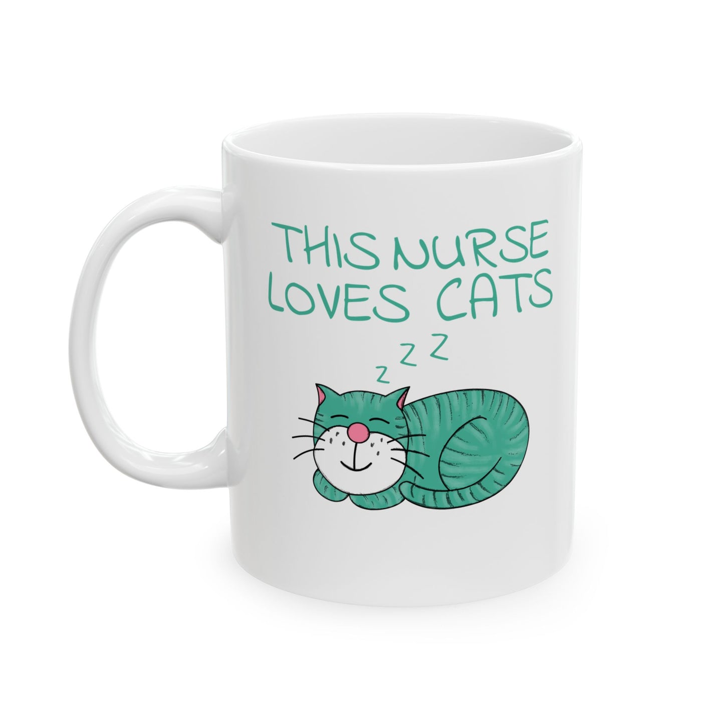 Nurse Cat Mug - This Nurse Loves Cats - Cat Gift For Nurse (USA)