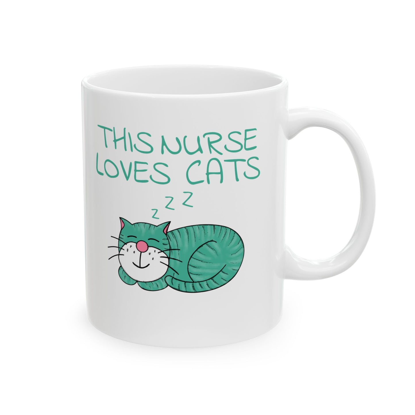 Nurse Cat Mug - This Nurse Loves Cats - Cat Gift For Nurse (USA)