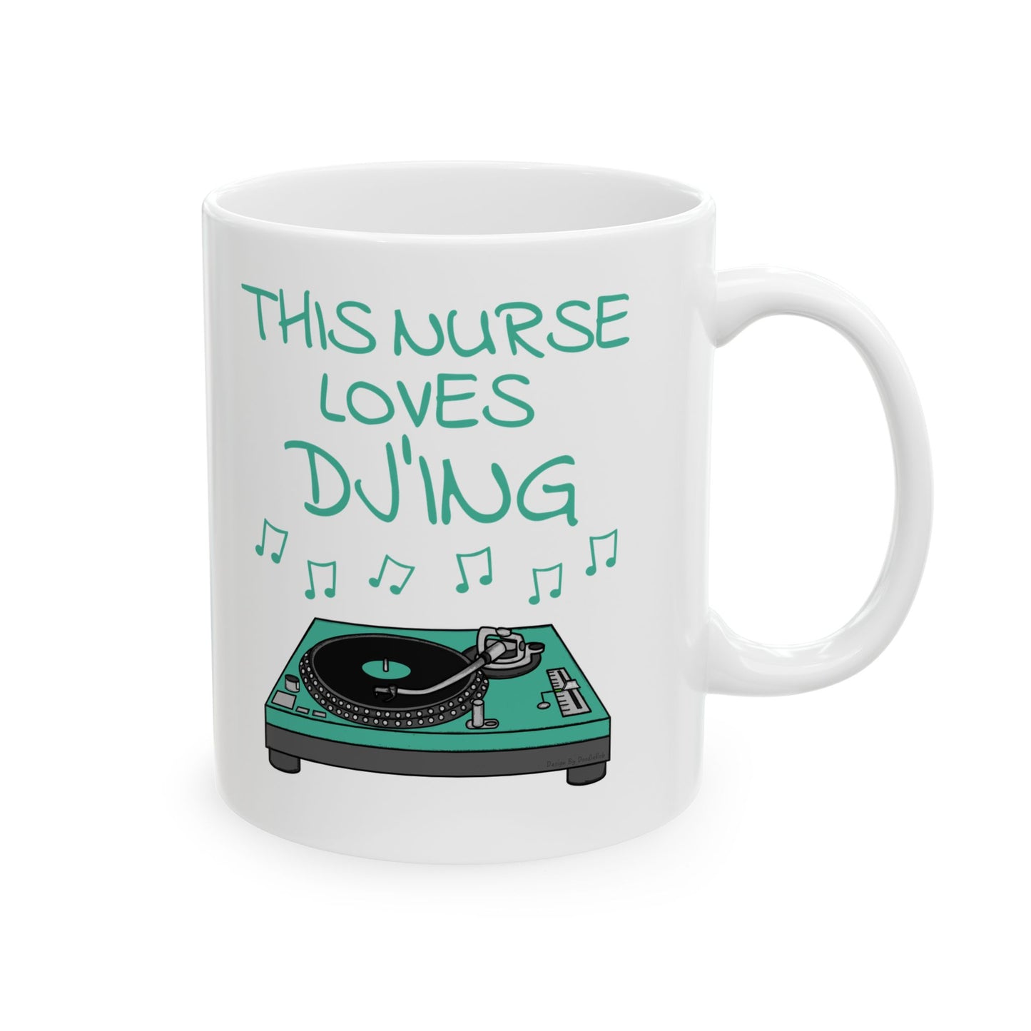 Nurse DJ Mug - This Nurse Loves DJ'ing - Musician Gift For Nurse (USA)