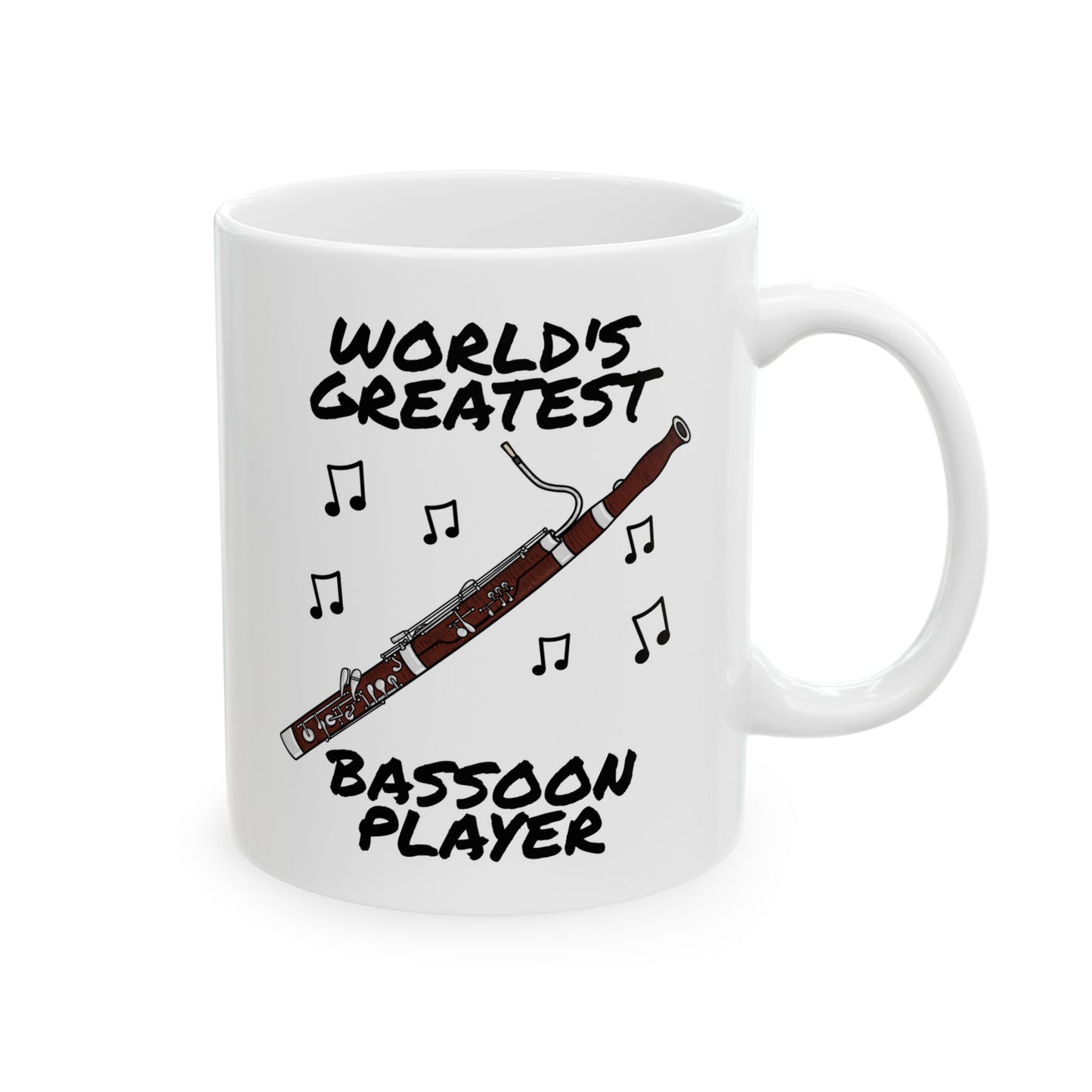Bassoonist Mug - World's Greatest Bassoon Player - Woodwind Teacher Gift (USA)
