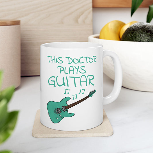 Doctor Electric Guitar Mug - This Doctor Plays Guitar - Guitarist Gift For Doctor (USA)