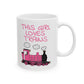 Girl's Steam Train Mug - This Girl Loves Trains - Female Railroad Enthusiast (USA)
