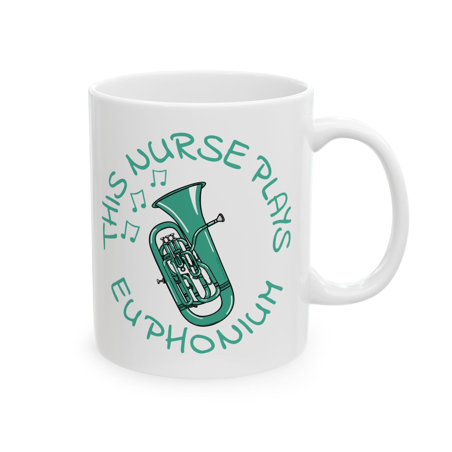 Nurse Euphonium Mug - This Nurse Plays Euphonium - Brass Musician Gift For Nurse (USA)