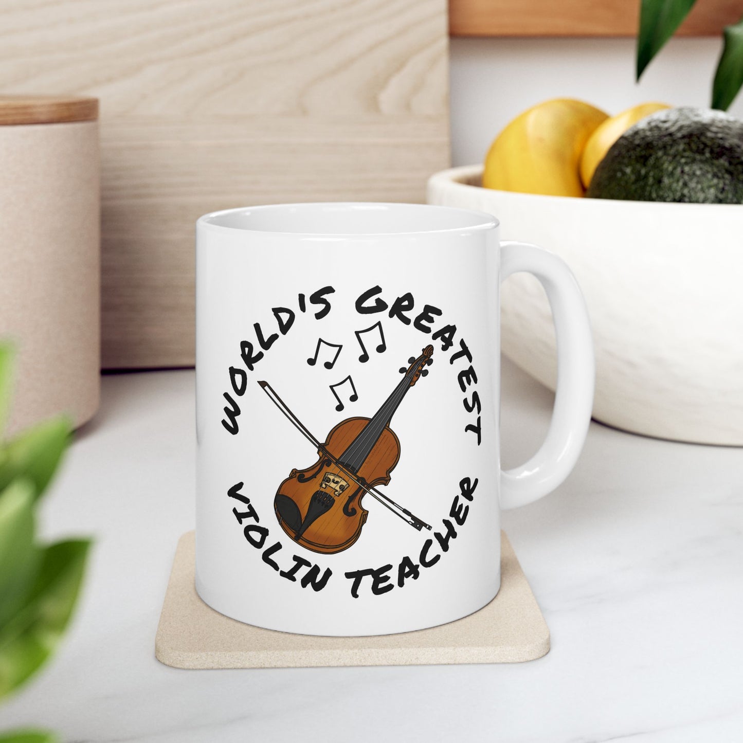 Violin Teacher Mug - World's Greatest Violin Teacher - String Teacher Gift (USA)