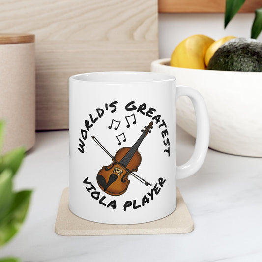 Viola Mug - World's Greatest Viola Player - Gift For Violist - String Teacher Gift (USA)