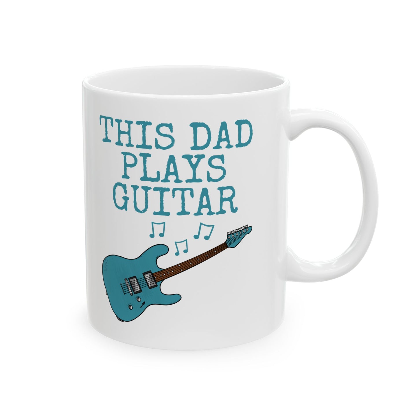 Dad Electric Guitar Mug - This Dad Plays Guitar - Father's Day Guitarist Gift (USA)