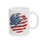 USA Flag Bassoon Mug - Patriotic Bassoonist Mug - 4th July Musician Gift
