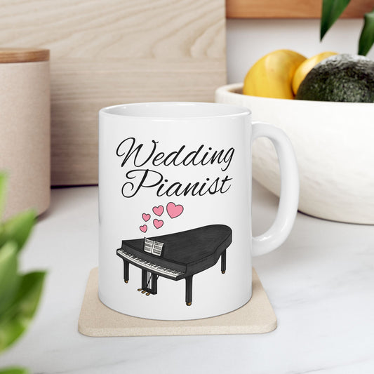Wedding Pianist Mug - Grand Piano Wedding Mug - Wedding Musician Gift (USA)