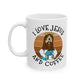 Christian Coffee Lover Mug - I Love Jesus And Coffee - Funny Church Pastor Mug (USA)
