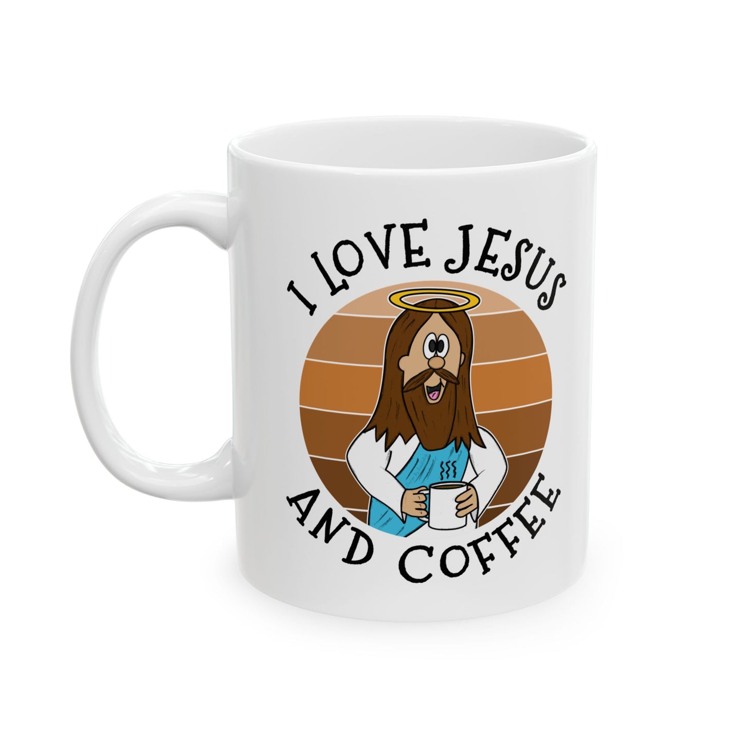 Christian Coffee Lover Mug - I Love Jesus And Coffee - Funny Church Pastor Mug (USA)