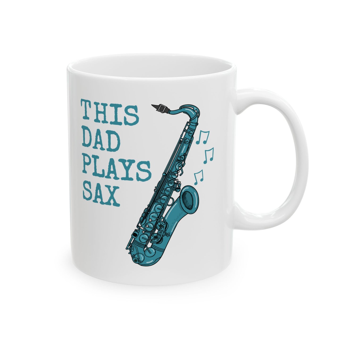 Dad Saxophone Mug - This Dad Plays Sax - Father's Day Saxophonist Gift (USA)