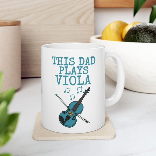 Dad Viola Mug - This Dad Plays Viola - Violist Mug - String Musician Gift For Dad (USA)