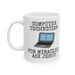 Christian IT Technician Mug - Computer Technician, For Miracles, Ask Jesus - Funny Church Tech Mug (USA)