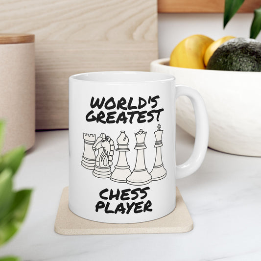 Chess Player Mug - World's Greatest Chess Player - Funny Chess Gift (USA)