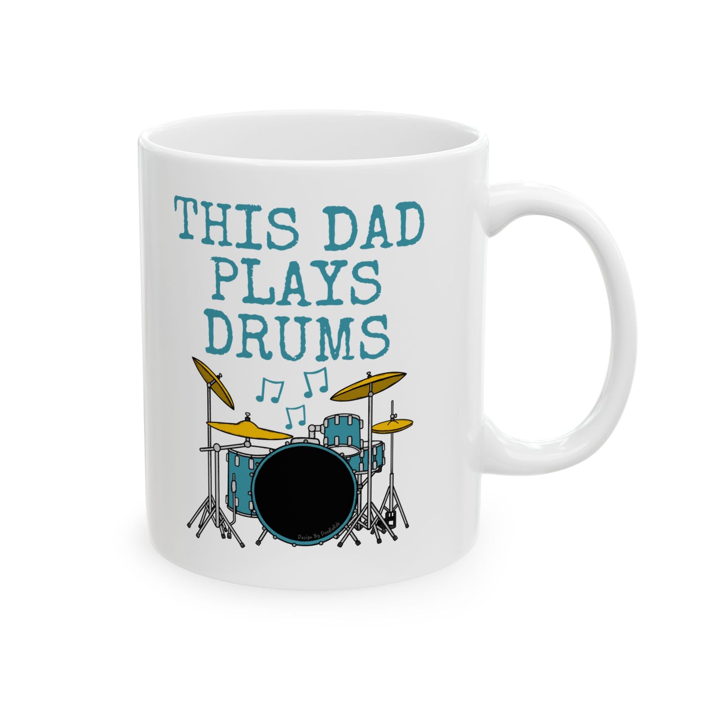 Dad Drummer Mug - This Dad Plays Drums - Father's Day Drummer Gift (USA)