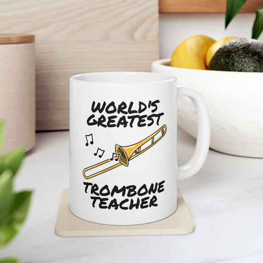 Trombone Teacher Mug - World's Greatest Trombone Teacher - Brass Teacher Gift (USA)