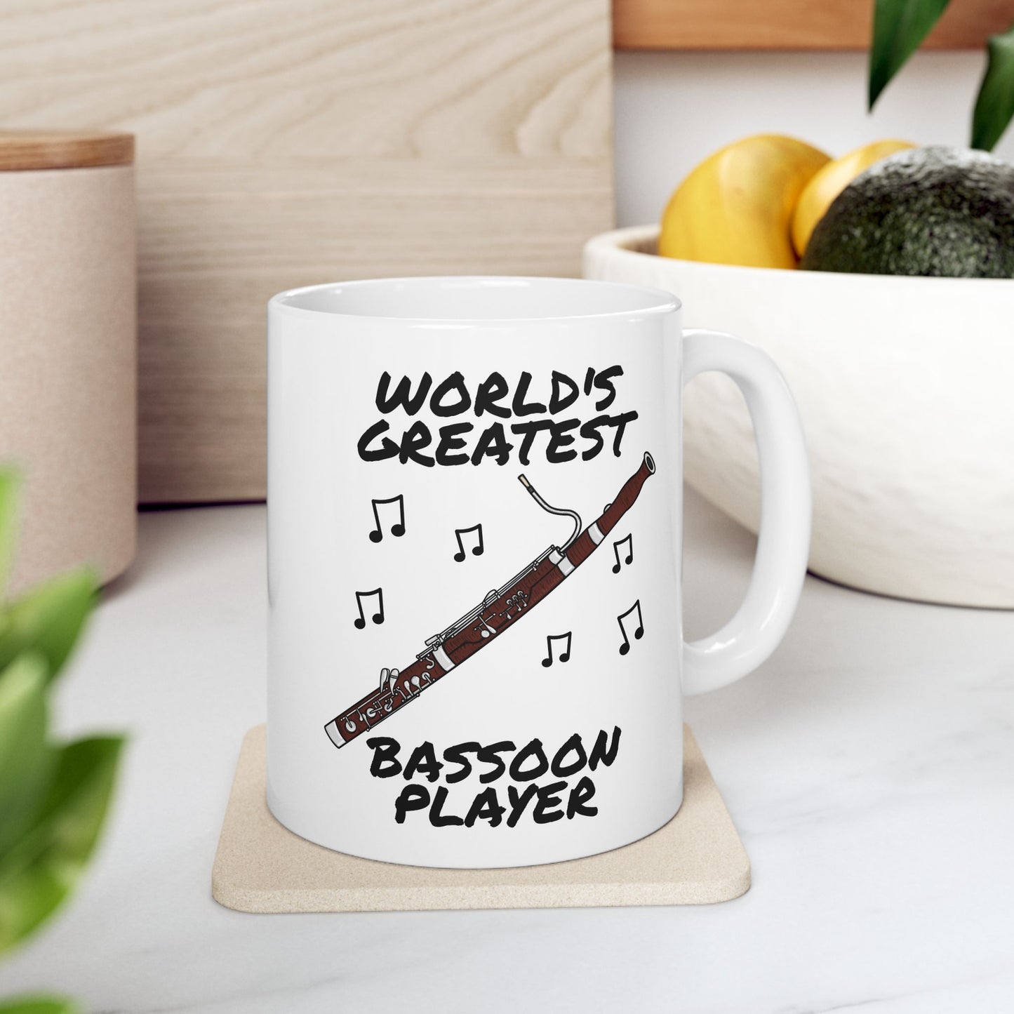 Bassoonist Mug - World's Greatest Bassoon Player - Woodwind Teacher Gift (USA)