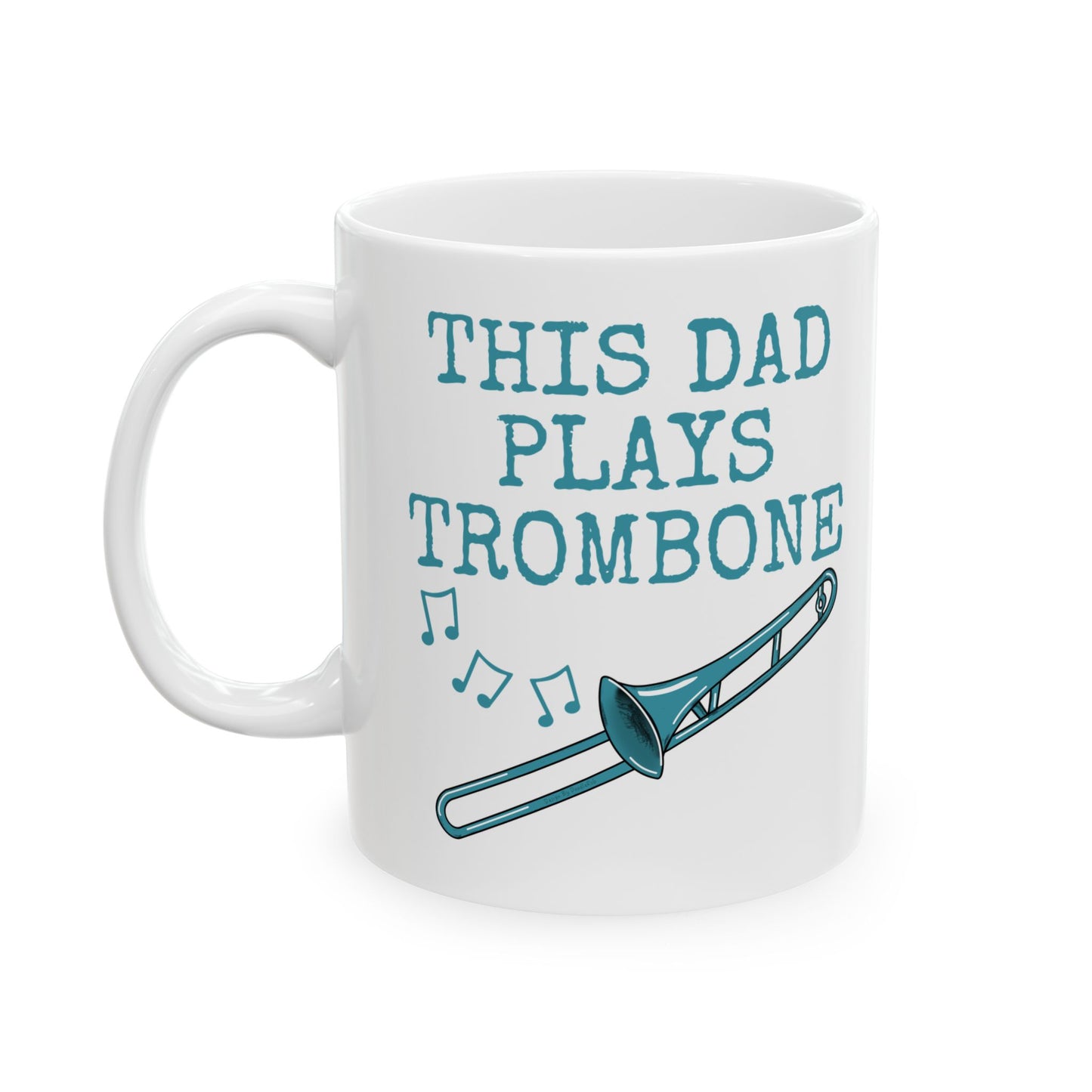 Dad Trombone Mug - This Dad Plays Trombone - Father's Day Brass Musician Gift (USA)
