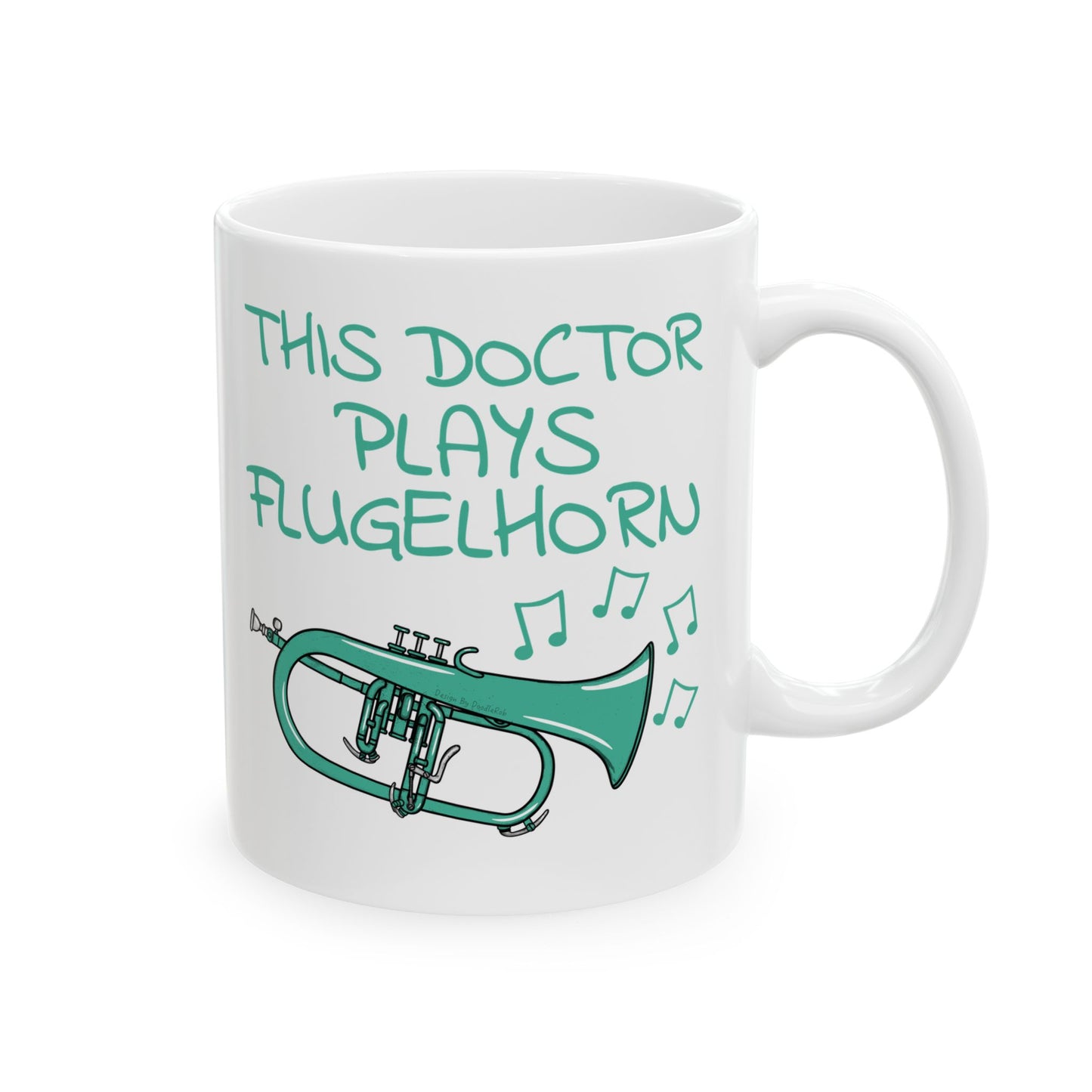 Doctor Flugelhorn Mug - This Doctor Plays Flugelhorn - Brass Musician Gift For Doctor (USA)