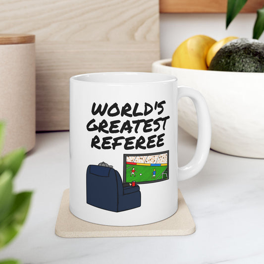Soccer Referee Mug - World's Greatest Referee - Funny Soccer Gift (USA)