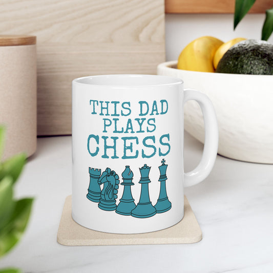 Dad Chess Player Mug - This Dad Plays Chess - Father's Day Chess Gift (USA)