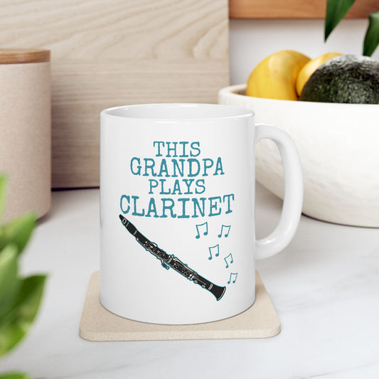 Grandpa Clarinet Mug - This Grandpa Plays Clarinet - Father's Day Clarinetist Gift (USA)
