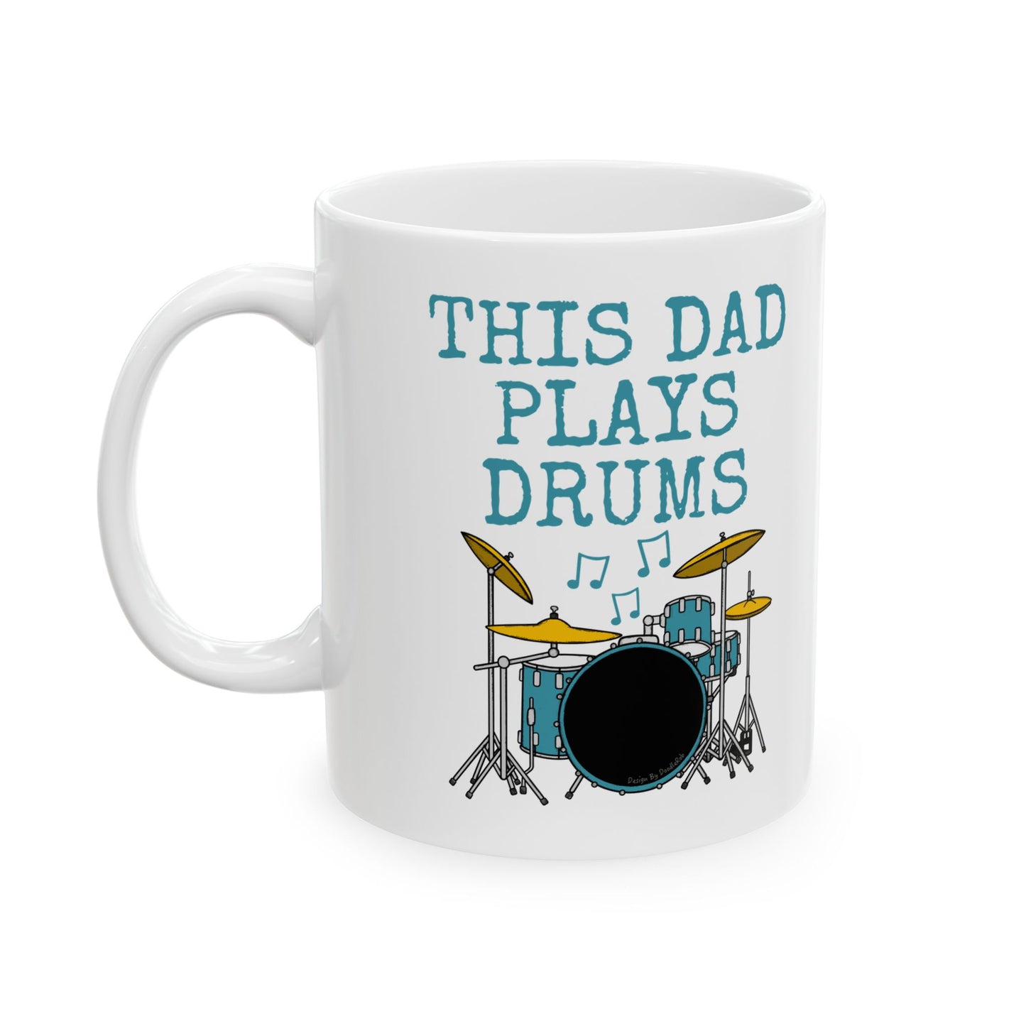Dad Drummer Mug - This Dad Plays Drums - Father's Day Drummer Gift (USA)