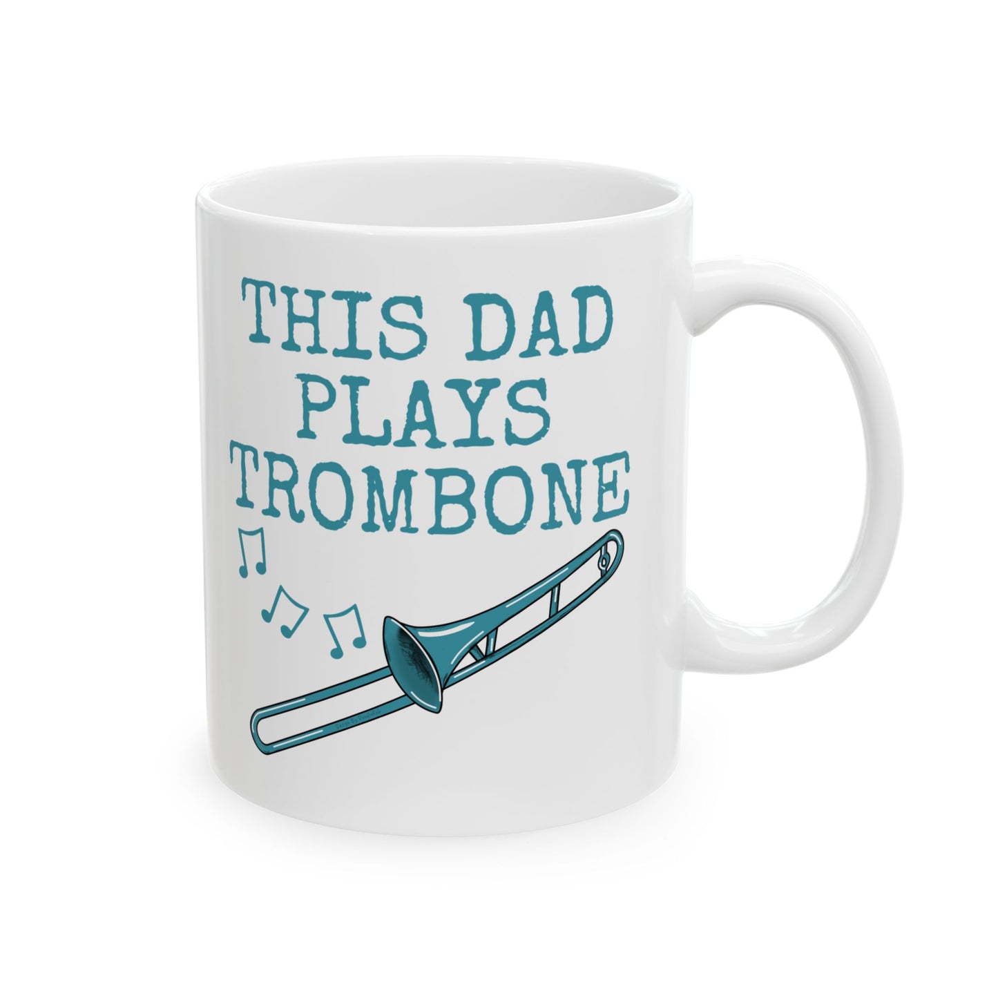 Dad Trombone Mug - This Dad Plays Trombone - Father's Day Brass Musician Gift (USA)