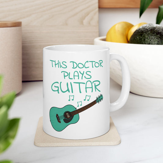 Doctor Acoustic Guitar Mug - This Doctor Plays Guitar - Guitarist Gift For Doctor (USA)