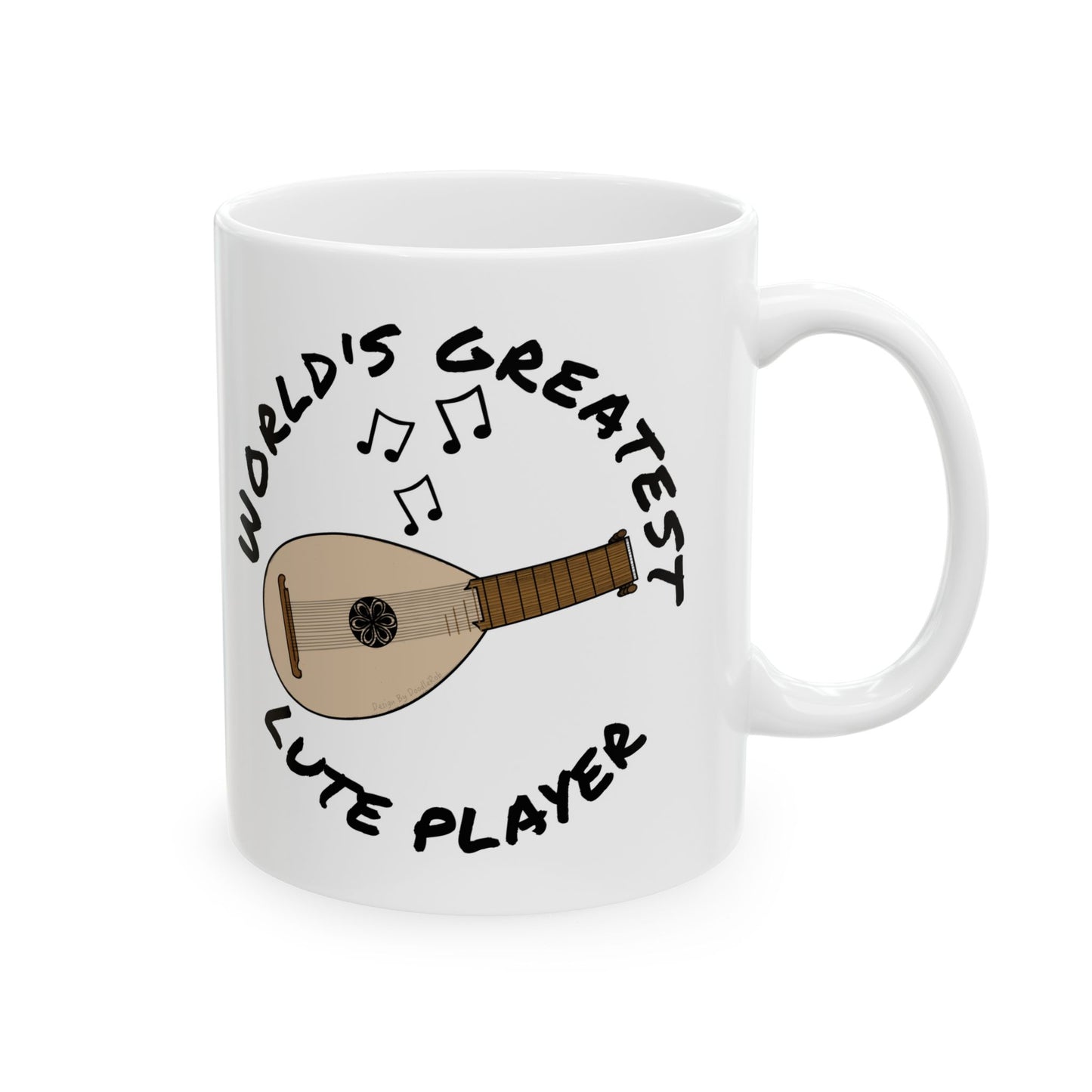 Lute Player Mug - World's Greatest Lute Player - Gift For Lutenist - Folk Musician Mug (USA)
