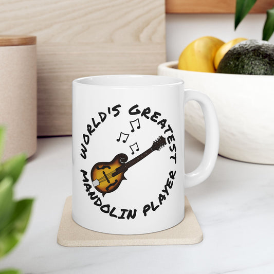 Mandolin Mug - World's Greatest Mandolin Player - Mandolinist Gift (USA)