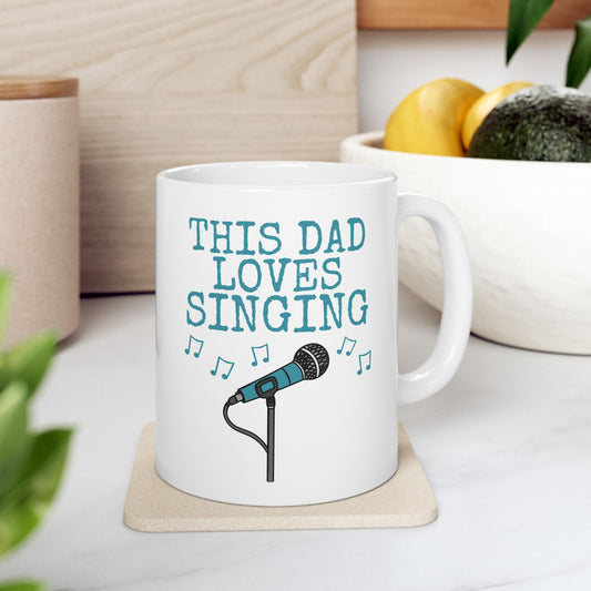 Dad Singer Mug - This Dad Loves To Sing - Father's Day Musician Gift (USA)