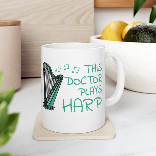 Doctor Harpist Mug - This Doctor Plays Harp - String Musician Gift For Doctor (USA)