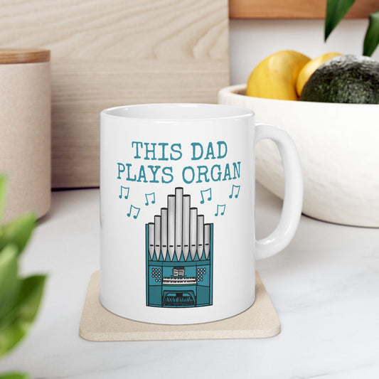 Dad Organist Mug - This Dad Plays Organ - Church Organ Gift For Dad (USA)