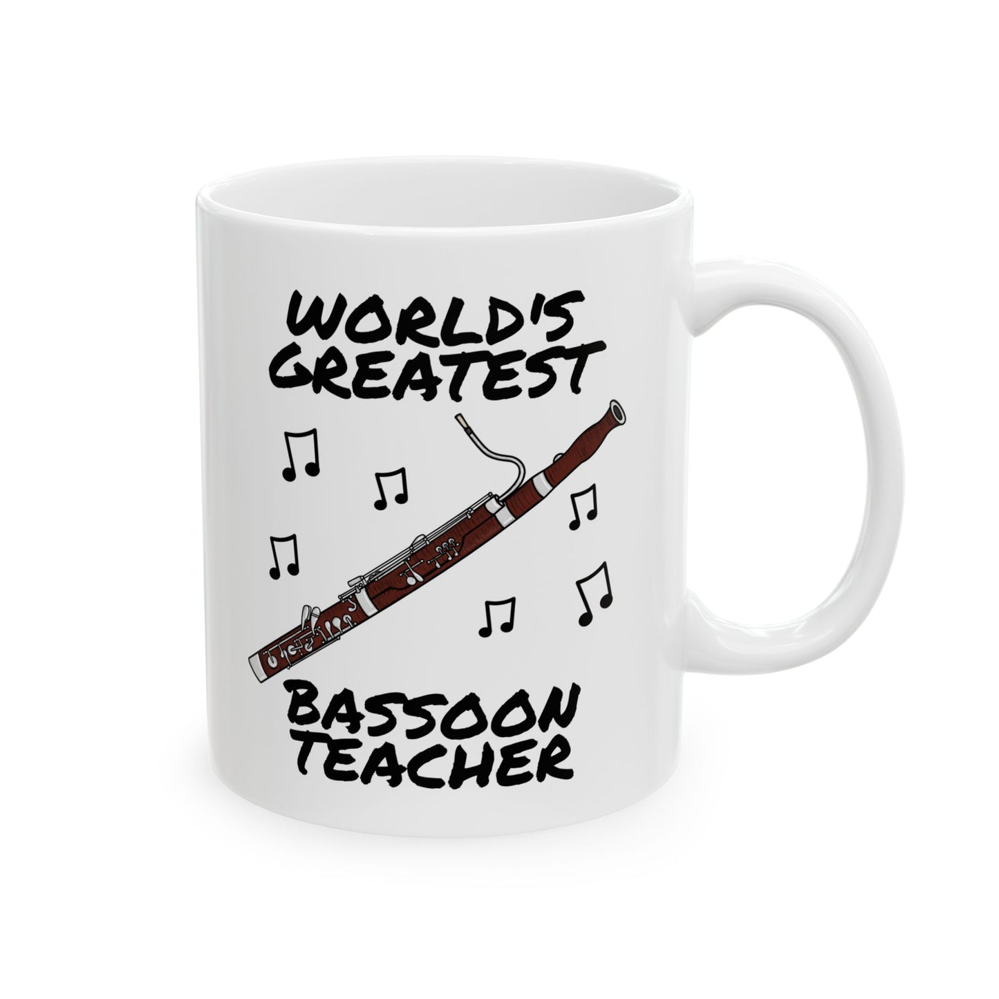 Bassoon Teacher Mug - World's Greatest Bassoon Teacher - Woodwind Teacher Gift (USA)