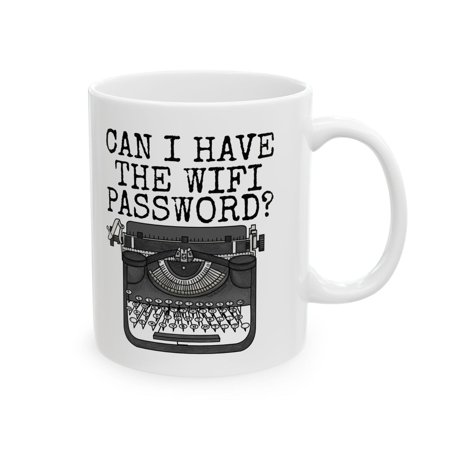 Funny Typewriter Mug - Can I Have The Wifi Password - Gift For Teenager - Computer Technician Mug (USA)
