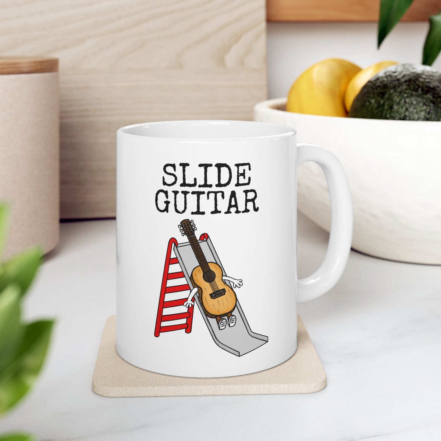 Funny Slide Guitar Mug - Gift For Slide Guitarist - Guitar Teacher Mug (USA)